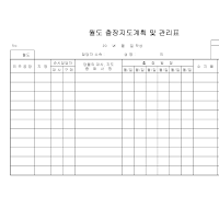 출장지도계획 출장지도계획